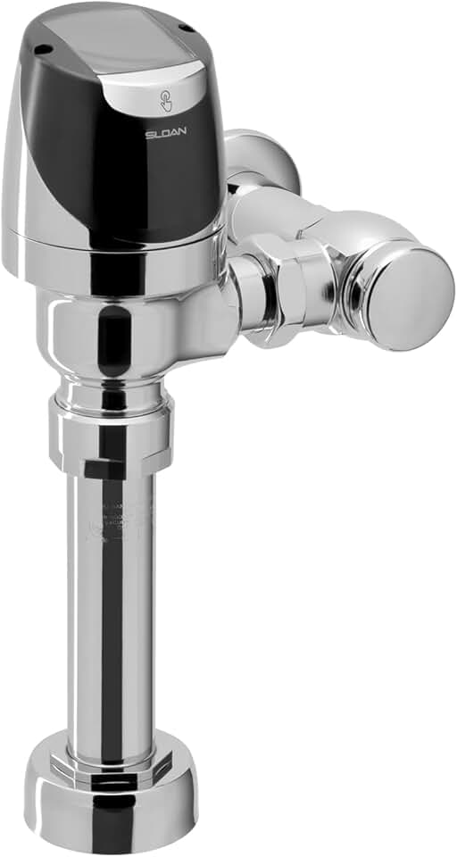 Sloan SOLIS 8111 Exposed Sensor Water Closet Flushometer, 1.6 GPF Flush Valve - Solar-Powered, Infrared Sensor w/Courtesy Flush Override Button, Single Flush, Fixture Connection Top Spud, 3370001