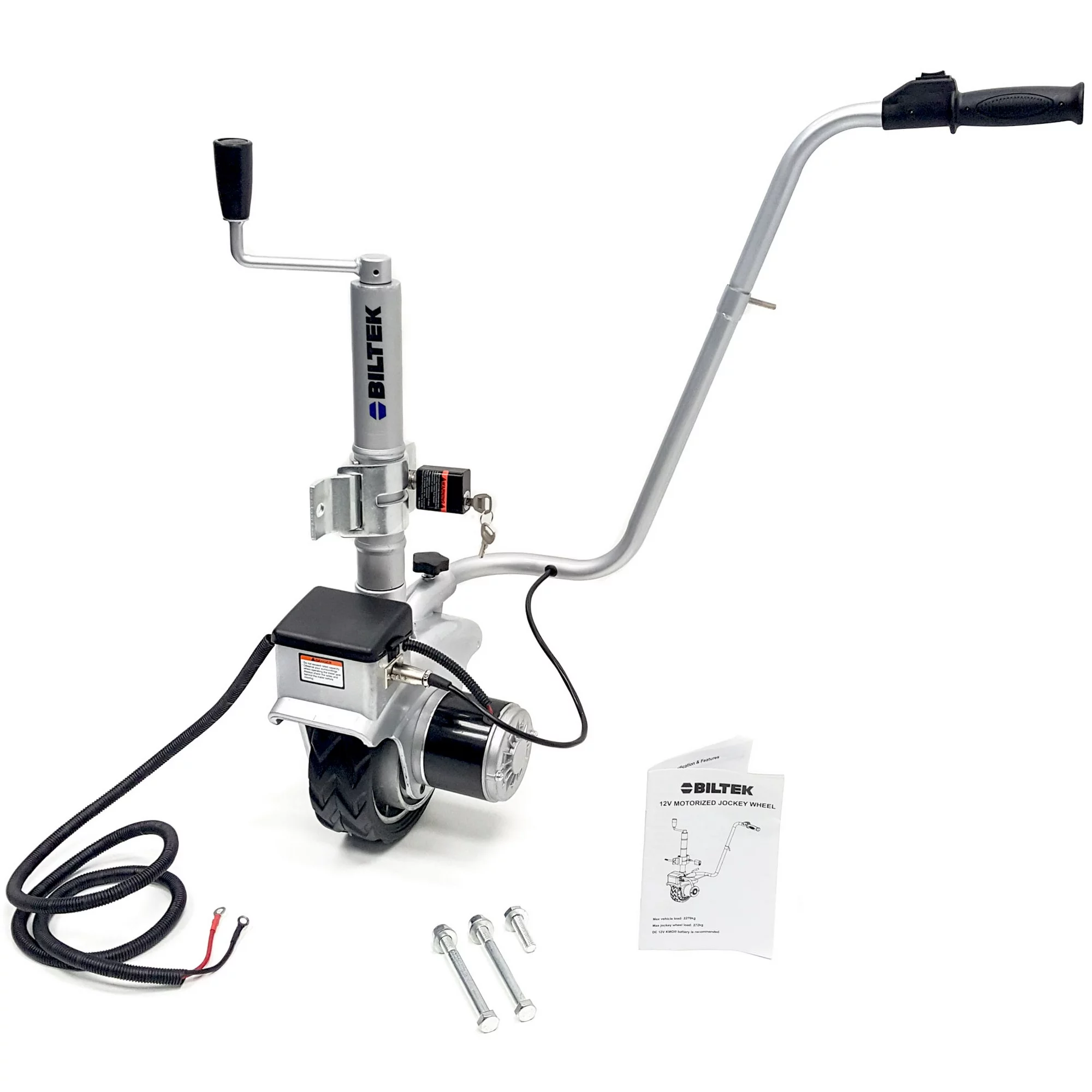 Biltek  12V Electric Mini Mover Jockey Wheel Caravan Boat Trailer Camper with Lock & Key