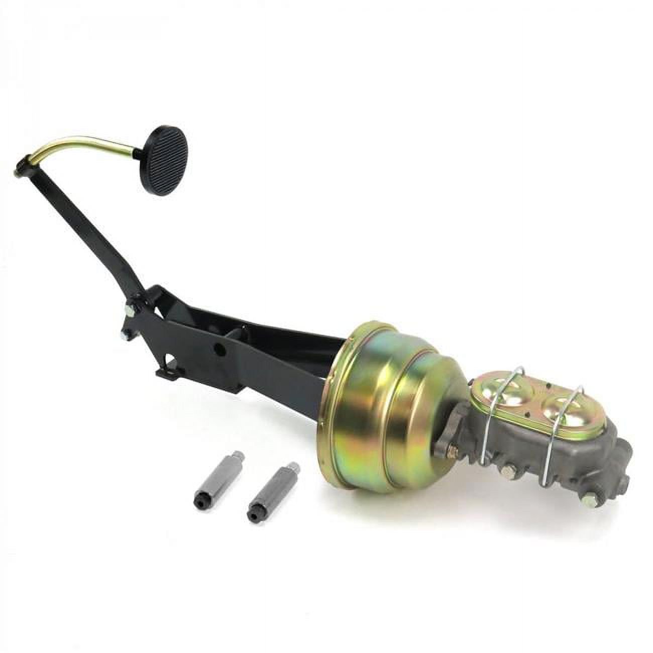 Helix Suspension Brakes & Steering  7 in. Dual Drum & Drum Brake Pedal Kit with 3 in. Black Pad for 1949-1954 Chevy Car