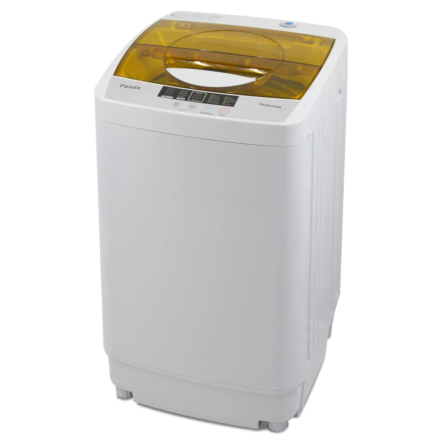 Panda Portable Washing Machine, 1.34 Cu.ft, 10 Wash Programs, 2 built in rollers/casters, Compact Top Load Clothes Washer