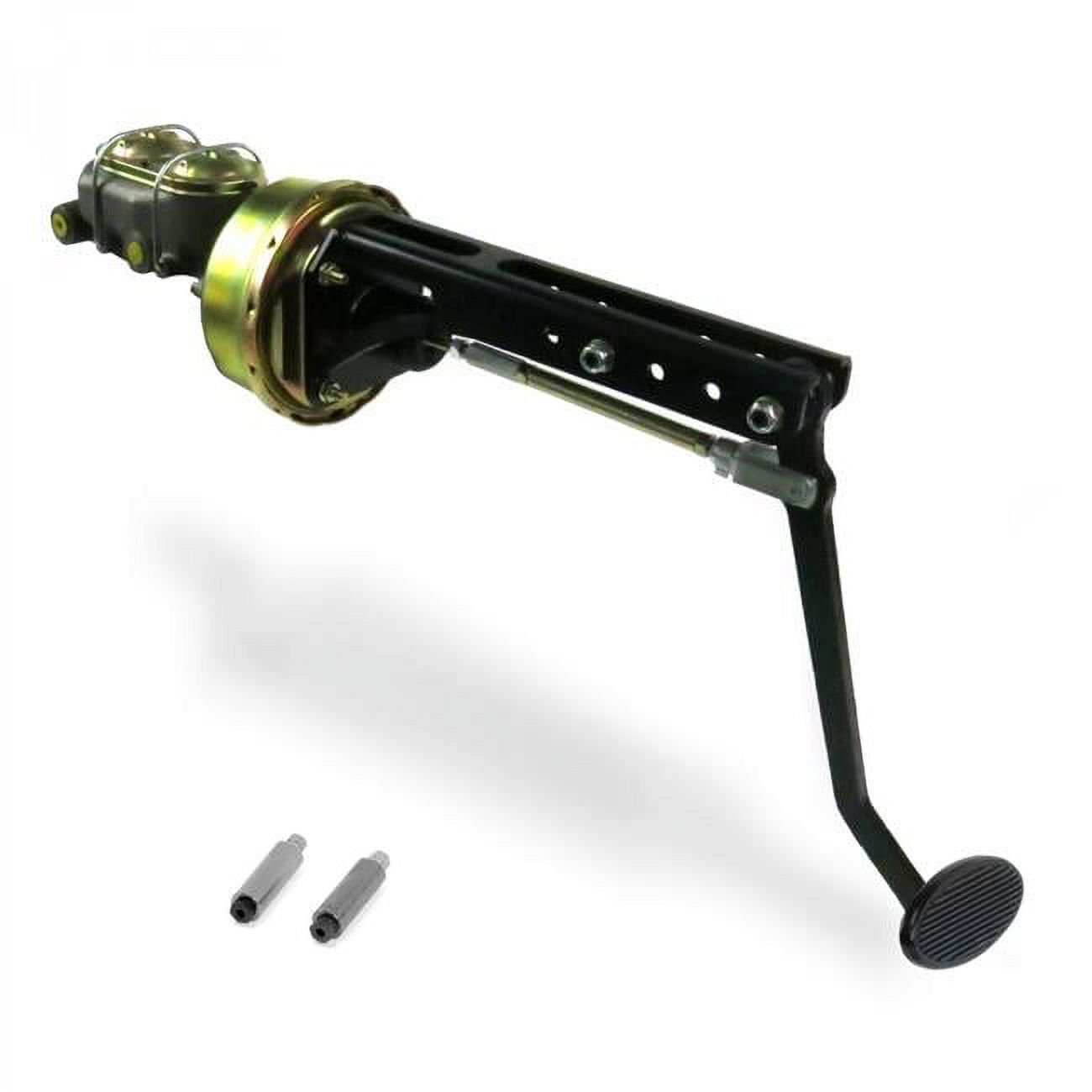 Helix Suspension  Universal Adjustable FW 7 in. Single Brake Pedal kit with Drum & Drum Small Oval Black Pad