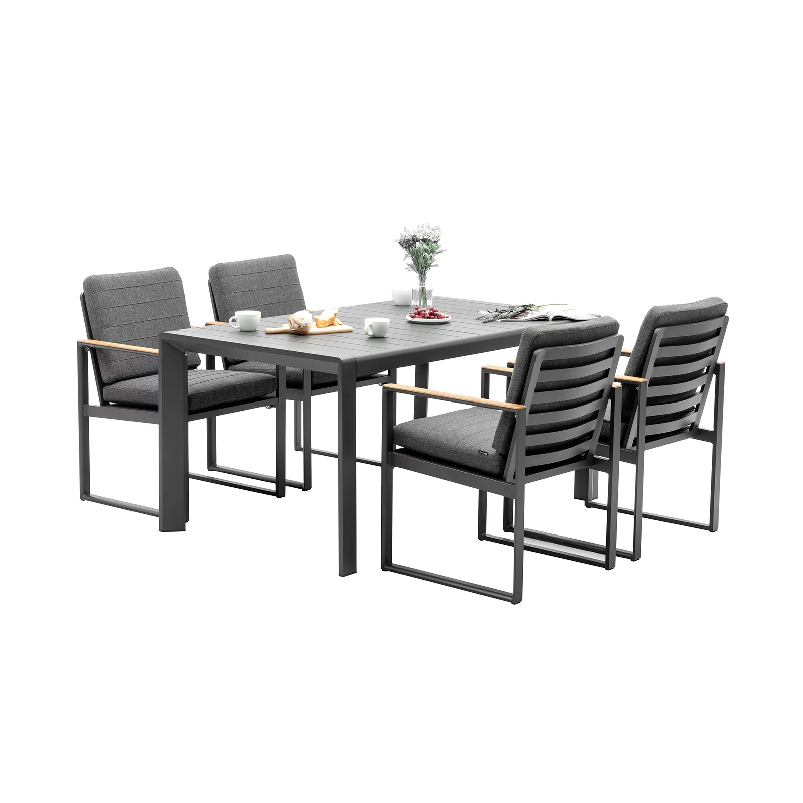 Outdoor Patio Dining Set of 5 with 60