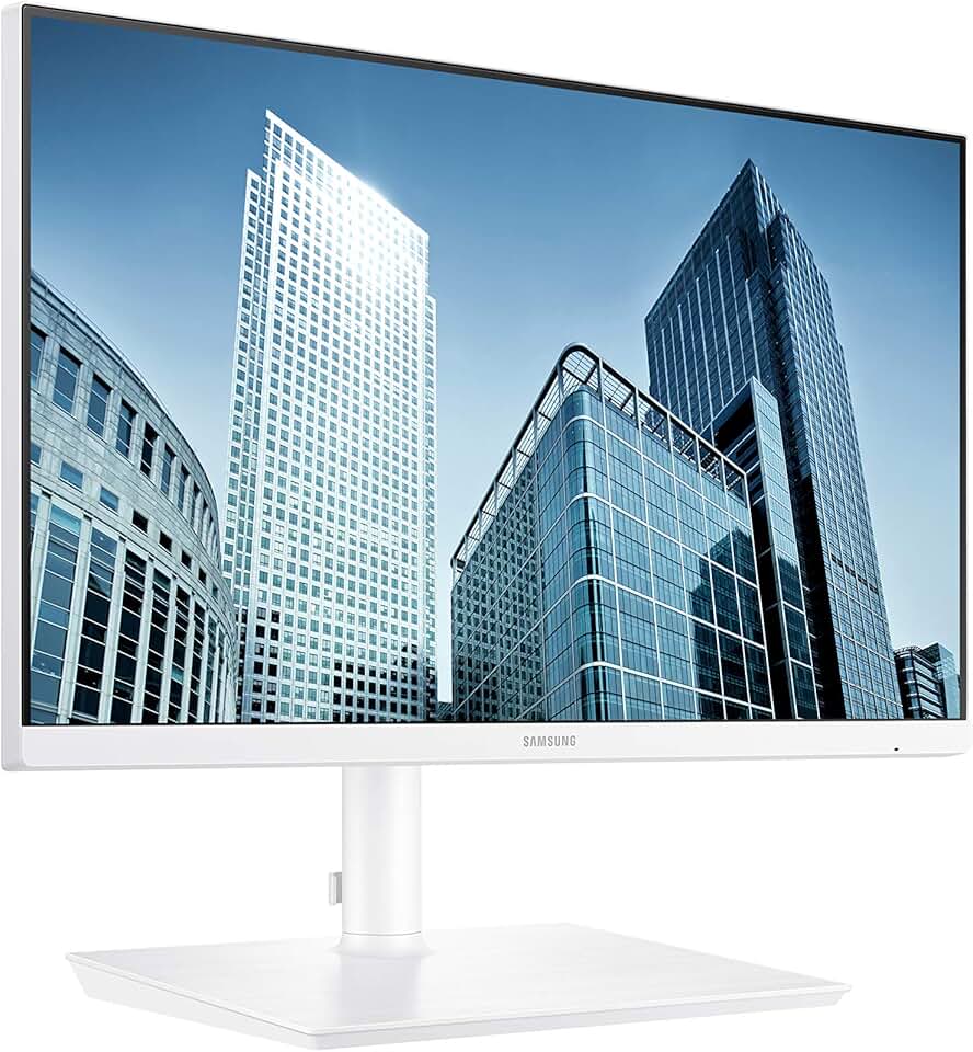 SAMSUNG SH850 Series 24-Inch WQHD (2560x1440) Computer Monitor, Display Port, HDMI, USB-C, Height Adjustable Stand, 3 Yr WRNTY (LS24H851QFNXZA), White