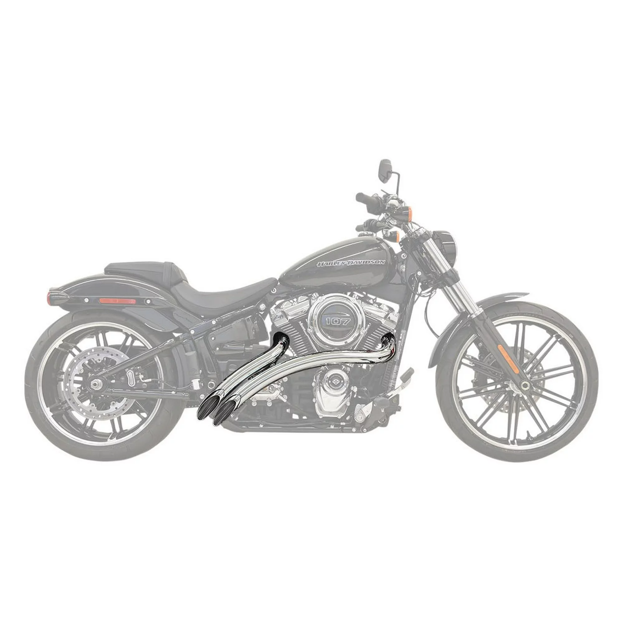 Bassani Radial Sweepers Chrome Exhaust System w/Chrome Heat Shields (1S21F)