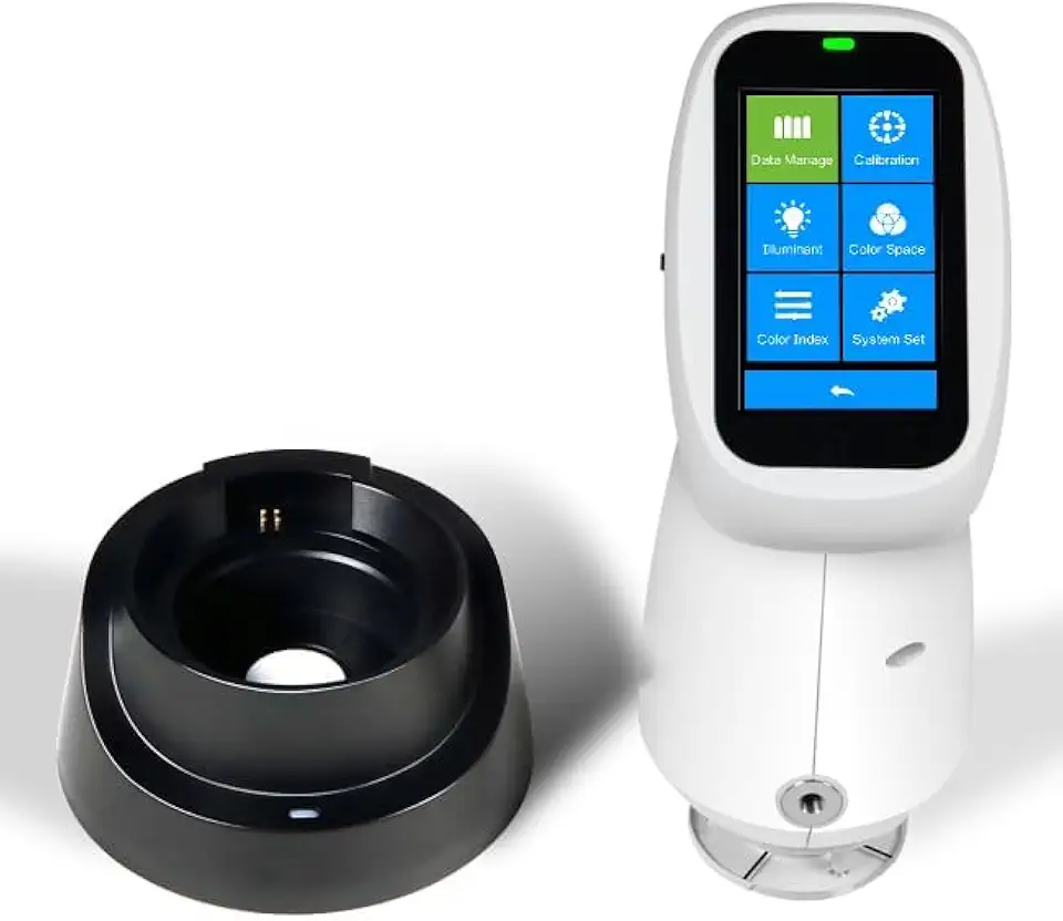 Spectrocolorimeter Touch Screen Color Spectrometer with Single Measuring Aperture Φ8mm D/8 SCI/SCE Wavelength Range 400-700nm CMOS Dual Beam Splitting Sensor Automatic Calibration USB Interface