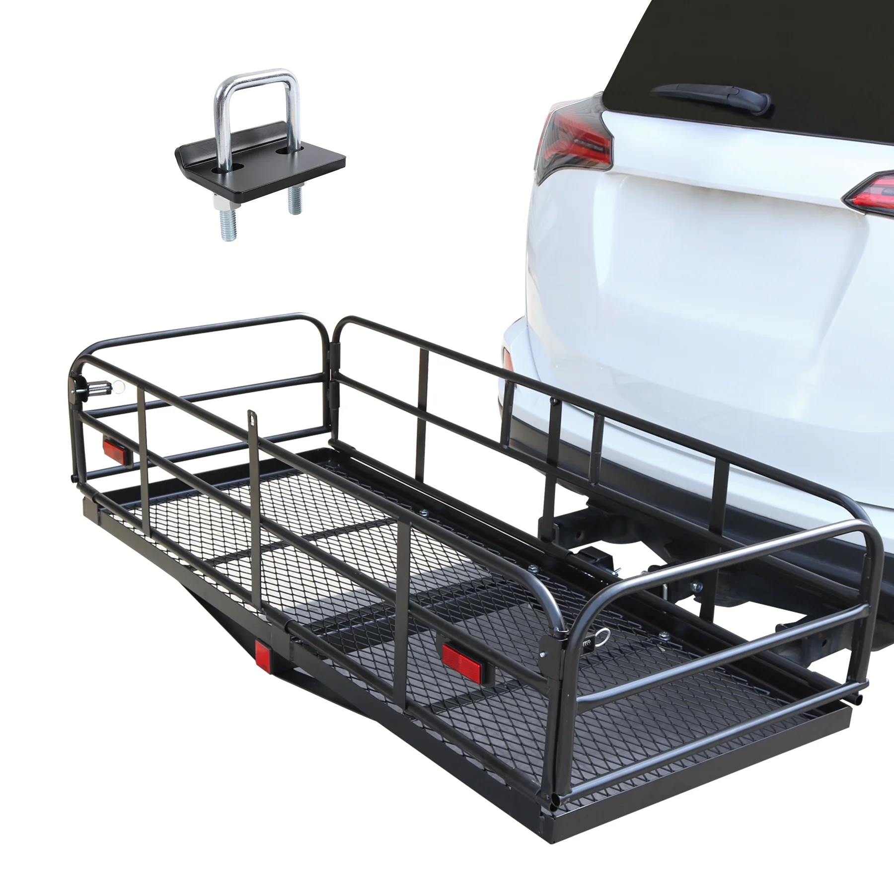 JDMSPEED Hitch Mount Cargo Carrier Car Storage Hitch 400 Lbs 60