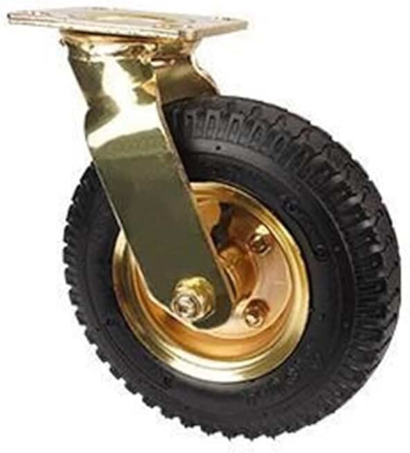 8 Inch Gold Caster Inflatable Rubber Wheel Universal Heavy 1Pcs (Color : 8-inch-C-Active)