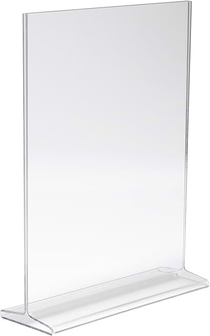 Econoco HPCT811VTP Acrylic Top Load Sign Holder, 8-1/2