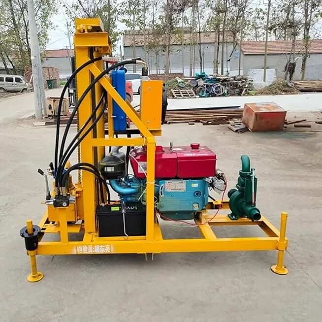 Compact Water Well Drilling rig for Geothermal and Agricultural Applications, Diameter 40-300 mm, Depth 400 m, Light Weight, Quick Assembly, Safe Water Supply