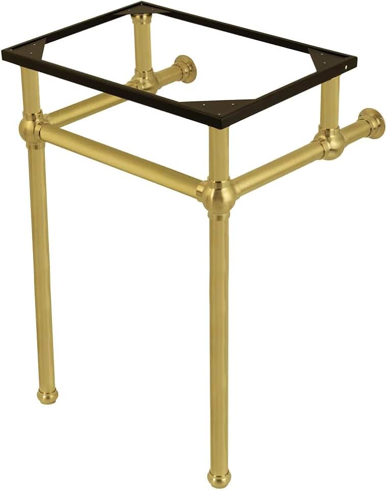 Kingston Brass Fauceture VBH282033SB Console Sink Holder with Brass Pedestal, Brushed Brass