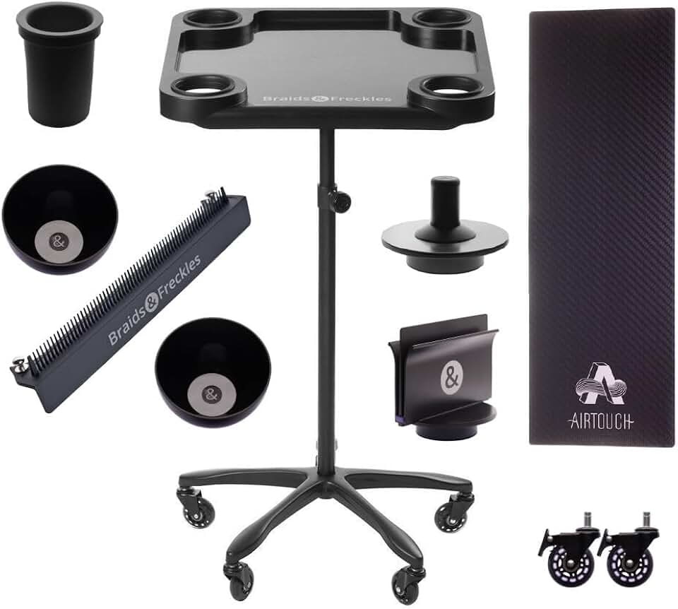 Magnetic Colorist Salon Tray On Wheels, Professional Color Trays for Salon, Magnetic Bowls & More, 21