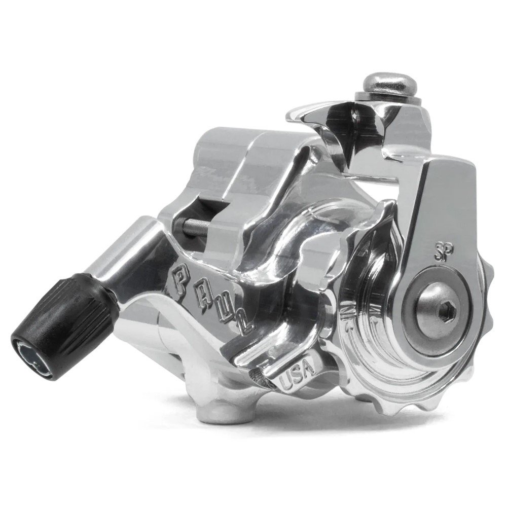 Paul Component Klamper Flat Mount Disc Caliper Short Pull High Polish Silver