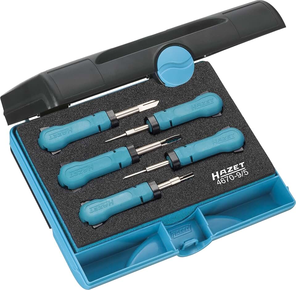 Hazet System Cable Entr Sealant Set 185 x 153 x 52 mm ∙ Number Tools 5 – Retail Packaging – 4670/5