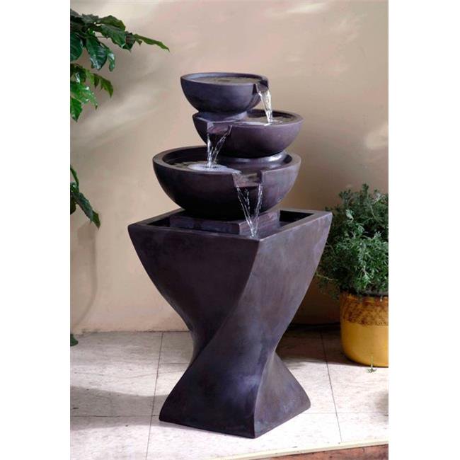 Jeco FCL063 Modern Tier Bowls Indoor Water Fountain