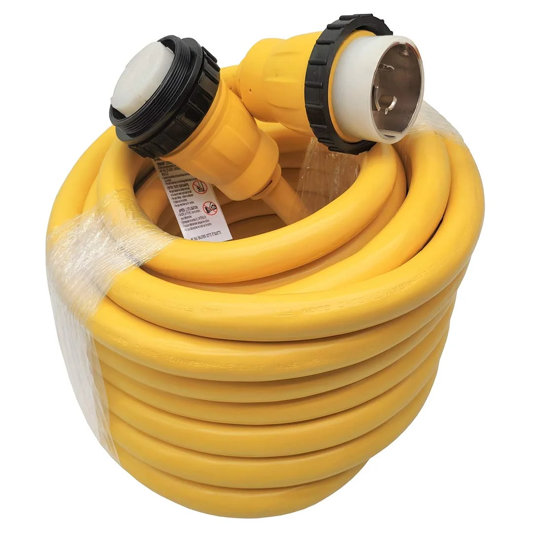 Parkworld 61896 Marine Shore Power Extension Cord 50 AMP SS1-50P to SS1-50R, Marine Shore Power Cord SS1-50 male to female 50A 125V (50FT)
