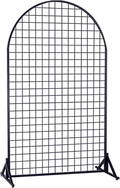 Floor Standing Gridwall Mesh Display Panel, Retail Display Stands with Wheel, Wire Grid Panel Display Rack, Partition Screen Grid Mesh, Easy to Clean (Color : Black, Size : 80X100CM/WxH)