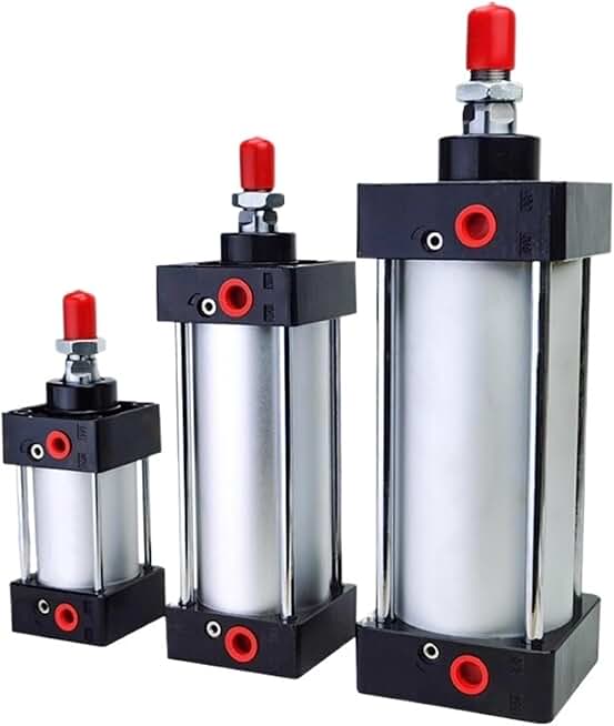 Standard Air Pneumatic Cylinders SC50/63mm Bore Double Acting 50/75/100/125/150/175/200/250/300/350/400/500/1000mm Stroke 1Pcs(Stroke 900mm,SC50 (Bore 50mm))