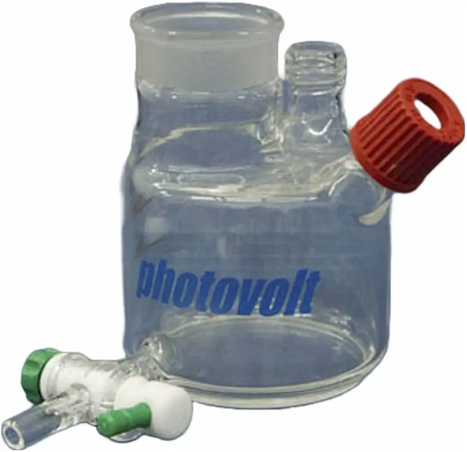 2691021 Titration Vessel for Greaseless Glassware with Drain Spigot with Injection Port Screw Cap and Septum