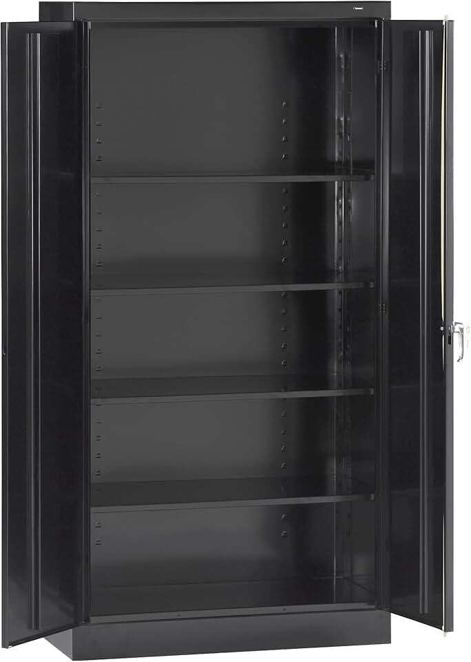 Tennsco 7224 24 Gauge Steel Standard Welded Storage Cabinet, 4 Shelves, 200 lbs Capacity per Shelf, 36