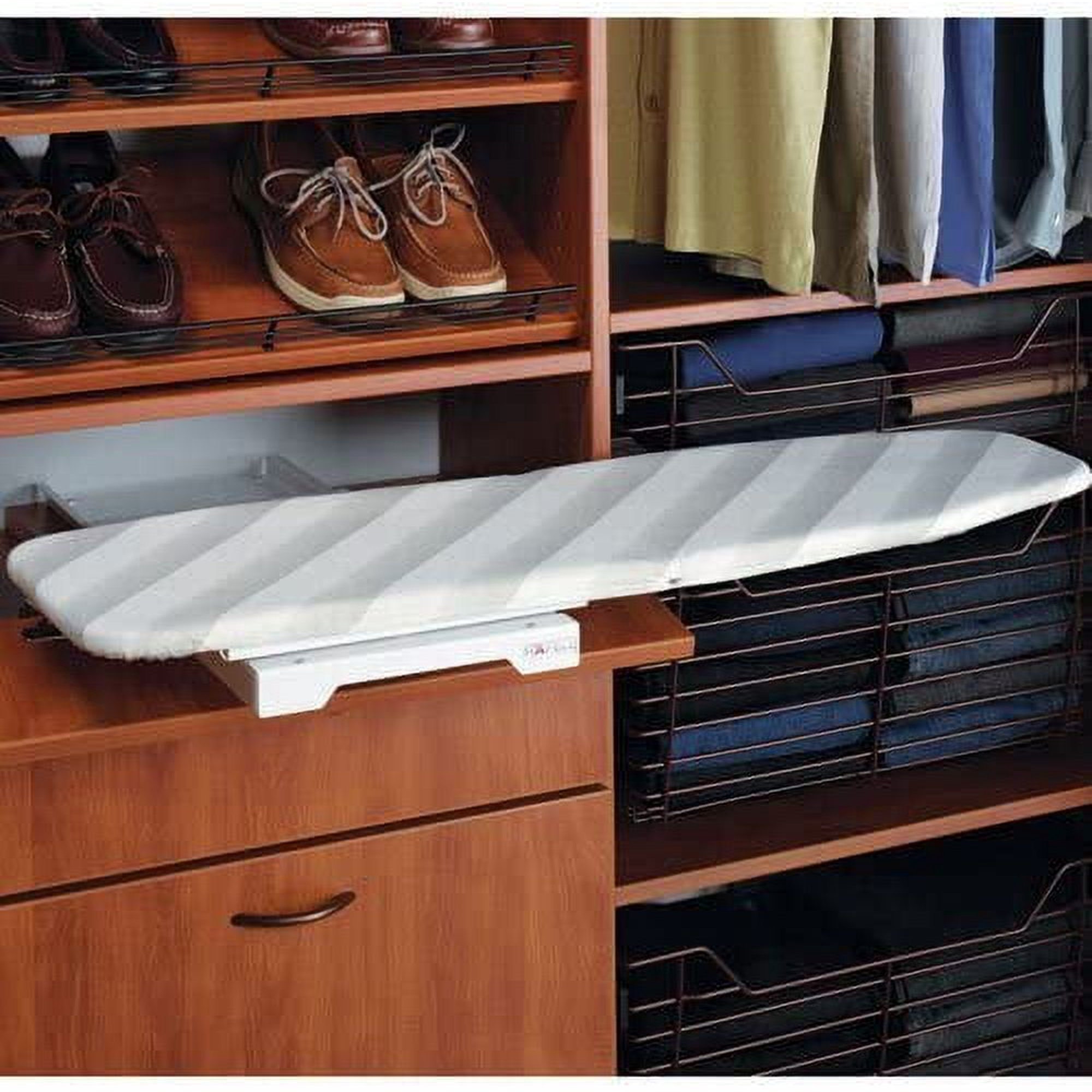 Ironing Board Shelf Mounted, Folding, Steel, Epoxy White