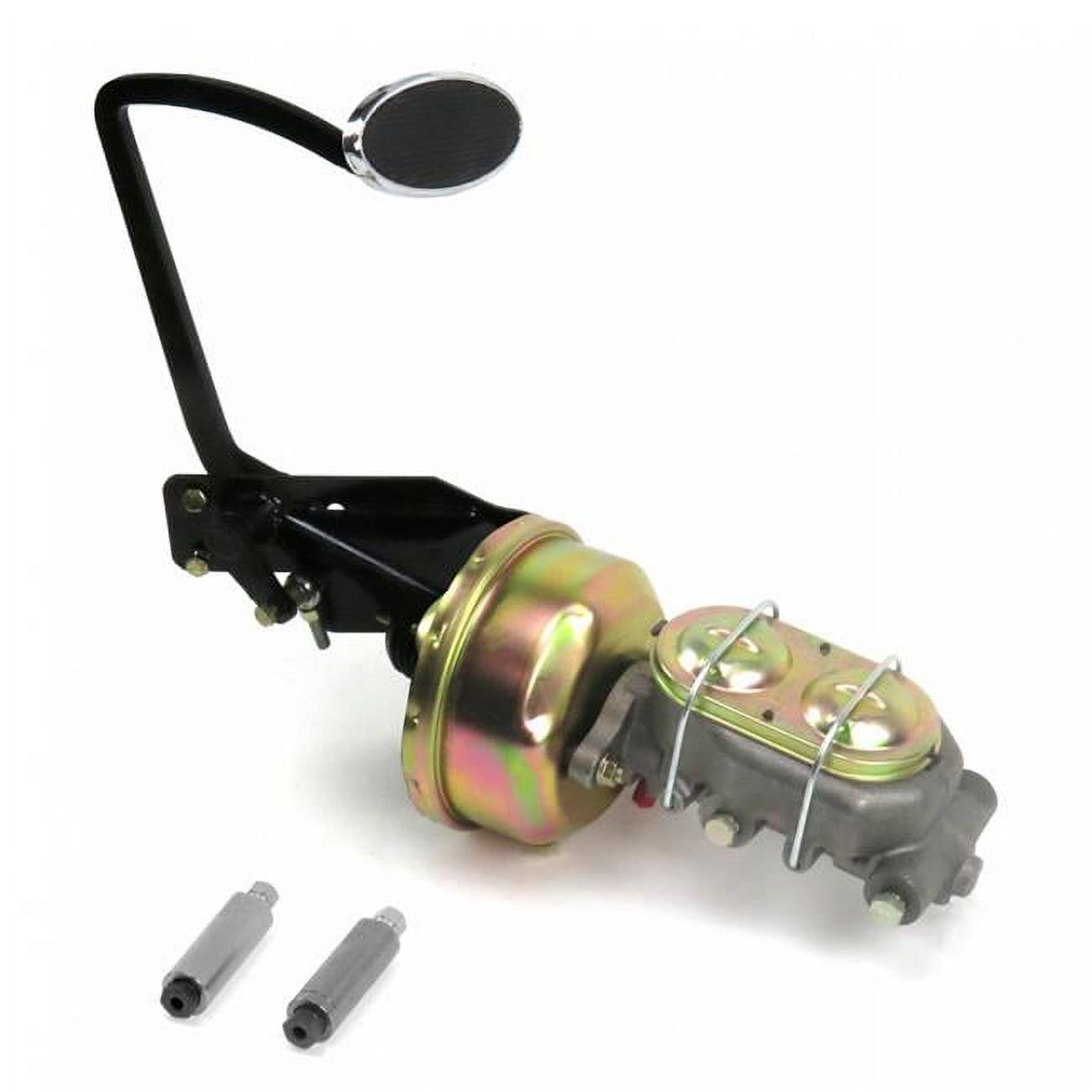 Helix Suspension Brakes & Steering  8 in. Single OEM X Disc & Disc Brake Pedal Kit with Large Oval Chrome Pad for 1935-1940 Ford