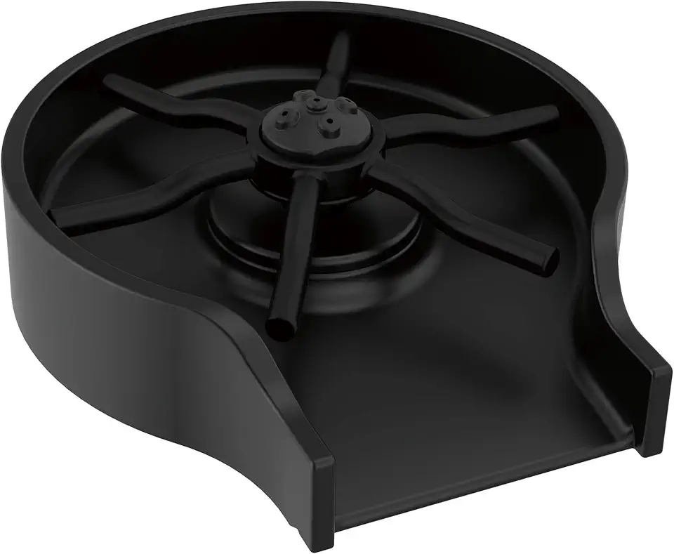 Delta Faucet Metal Glass Rinser for Kitchen Sinks, Kitchen Sink Accessories, Bar Glass Rinser, Matte Black GR250-BL