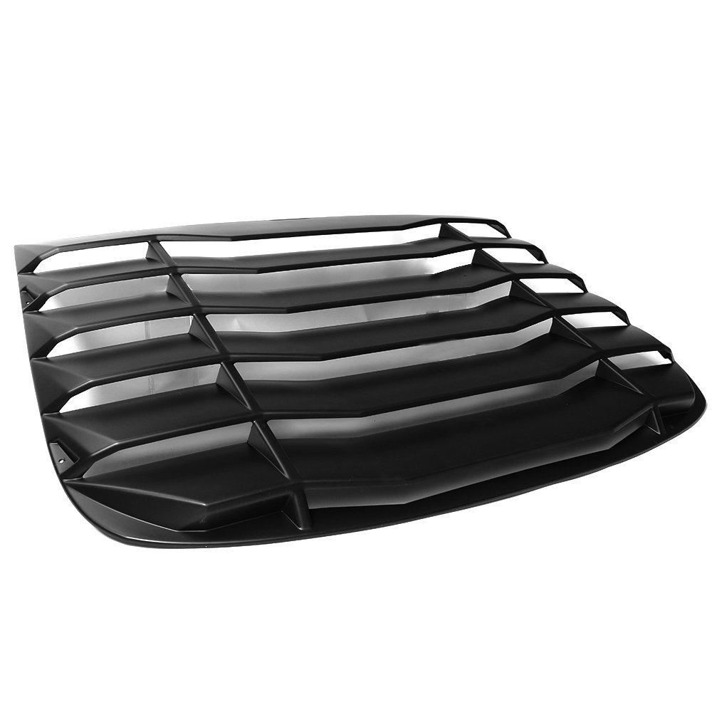 Ikon Motorsports Compatible with 03-07 Infiniti G35 Coupe Rear Window Louver Sun Shade Cover Windshield Vent Unpainted ABS 2003 2004 2005 2006 2007