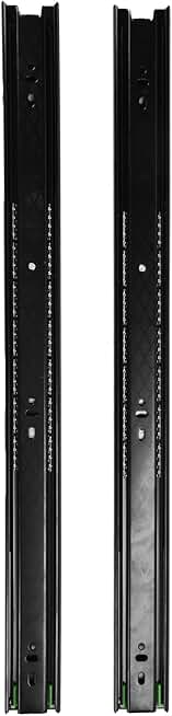 10 Pairs 100lb Load Full Extension Drawer Slide Cold Rolled Steel Slide Rail File Cabinet Rails for Home Office (22 Inch)