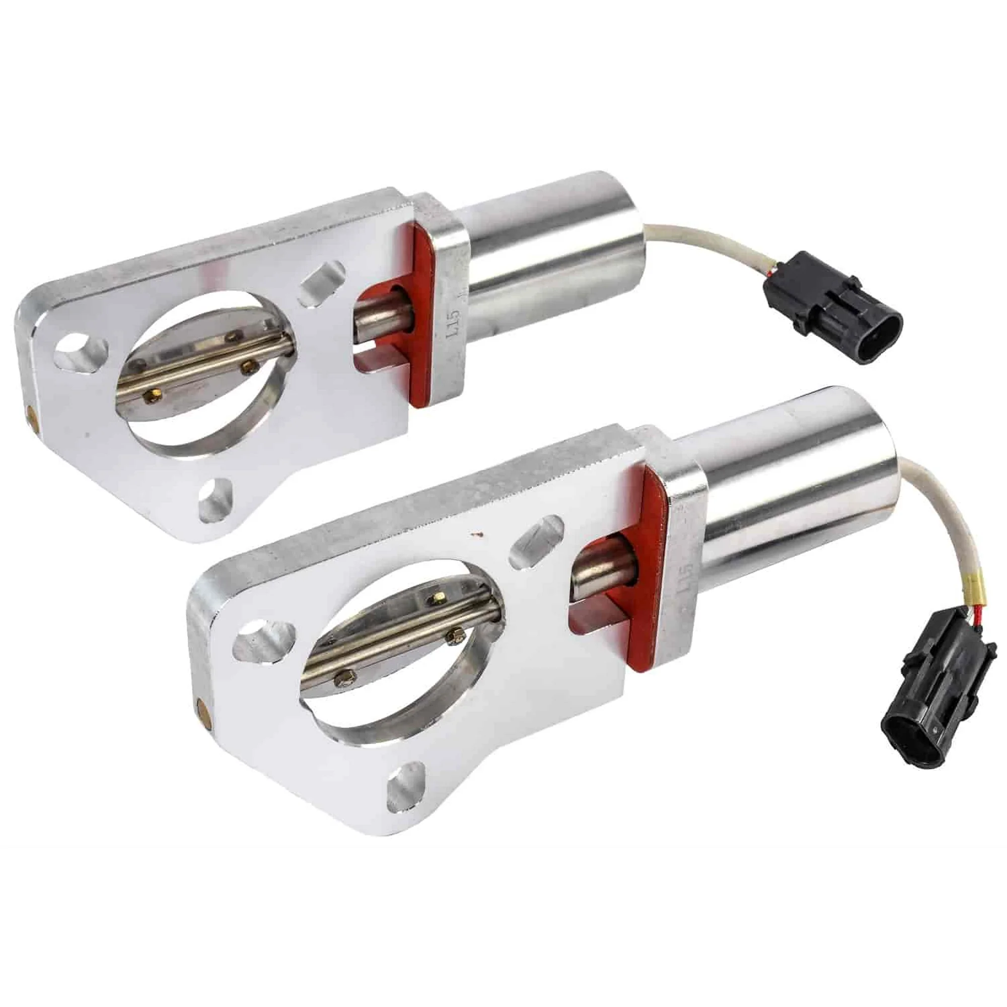 JEGS 30881 Electric Exhaust Cutouts 2 1/2 in. O.D. Dual Exhaust Gear Reduction M