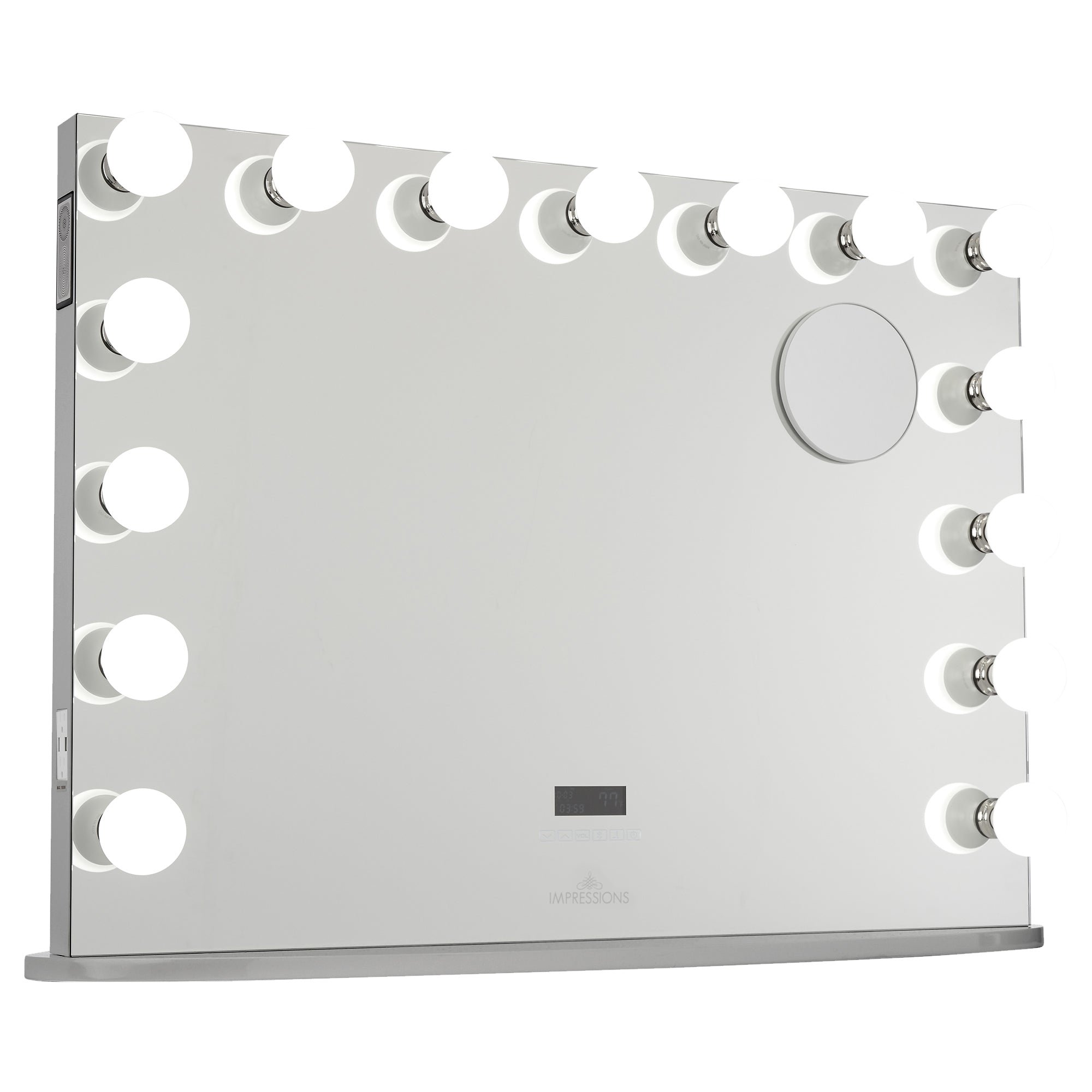 Impressions Vanity Hollywood Premiere Pro LED Magnifying Makeup Mirror with 15 Bulbs (Silver)