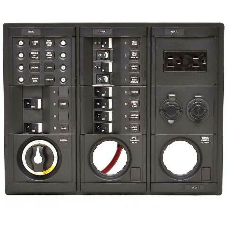 Blue Sea Systems Boat Distribution Panel 3607731 | Malibu 120VAC/12VDC