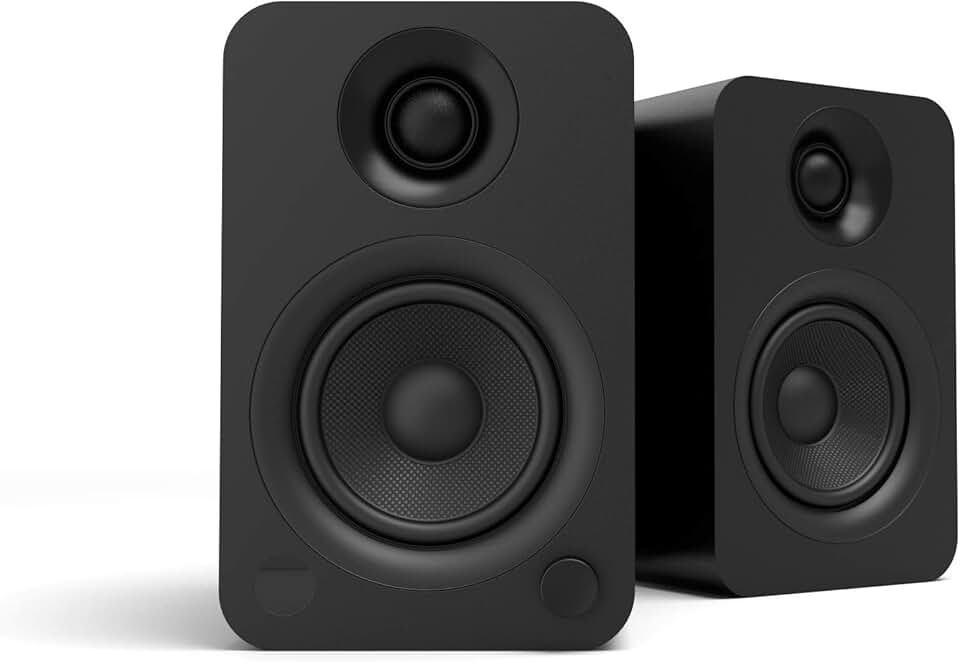 Kanto YU Powered Bookshelf Speakers with Bluetooth 4.2 and RCA Input | Features Signal Detection and Auto Stand-by | Pair | Matte Black