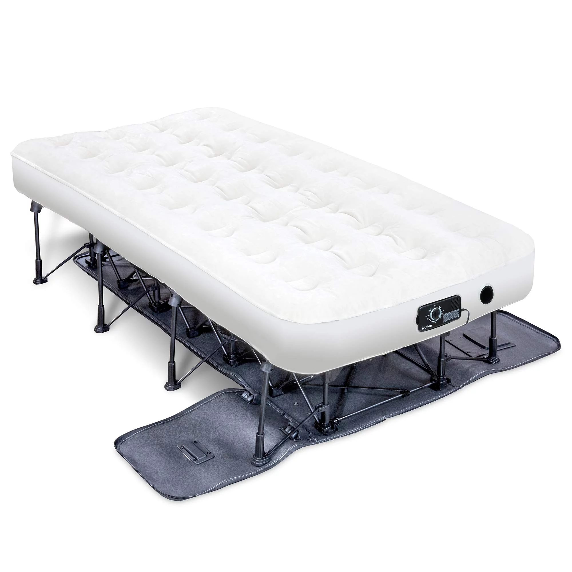 Ivation EZ-Bed Self Inflating Air Mattress, Twin Air Mattress with Built In Pump & Case
