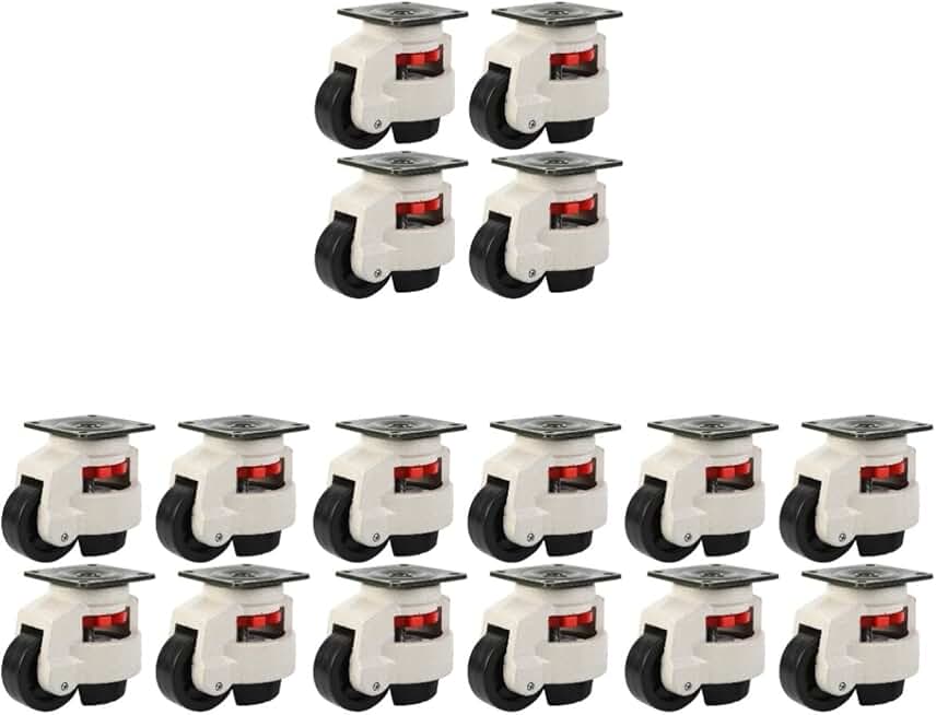 16 Pcs Leveling Wheel Leveling Transport Wheels Leveling Wheels Gd-80f Wheels Workbench Transport Wheels Transport Casters Gd-80f Wheels Gd-80f Leveling Transport Caster