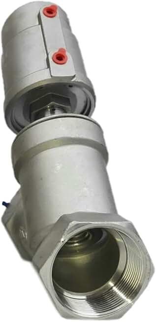 DN80 Stainless Steel Pneumatic Actuator Angle Seat Valve Pneumatic Seat Valve 16bar For Steam Gas Oil Normally Closed 1Pcs(Single Acting)