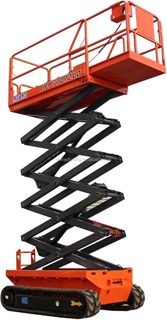6m 8m 10m 12m 14m Mini Fully Automatic Hydraulic Lifting Platform, Movable Crawler Scissor Lift
