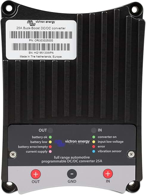 Victron Energy Buck-Boost DC-DC Converter 25 Amp for Charging a 12V or 24V Service Battery in Vehicles