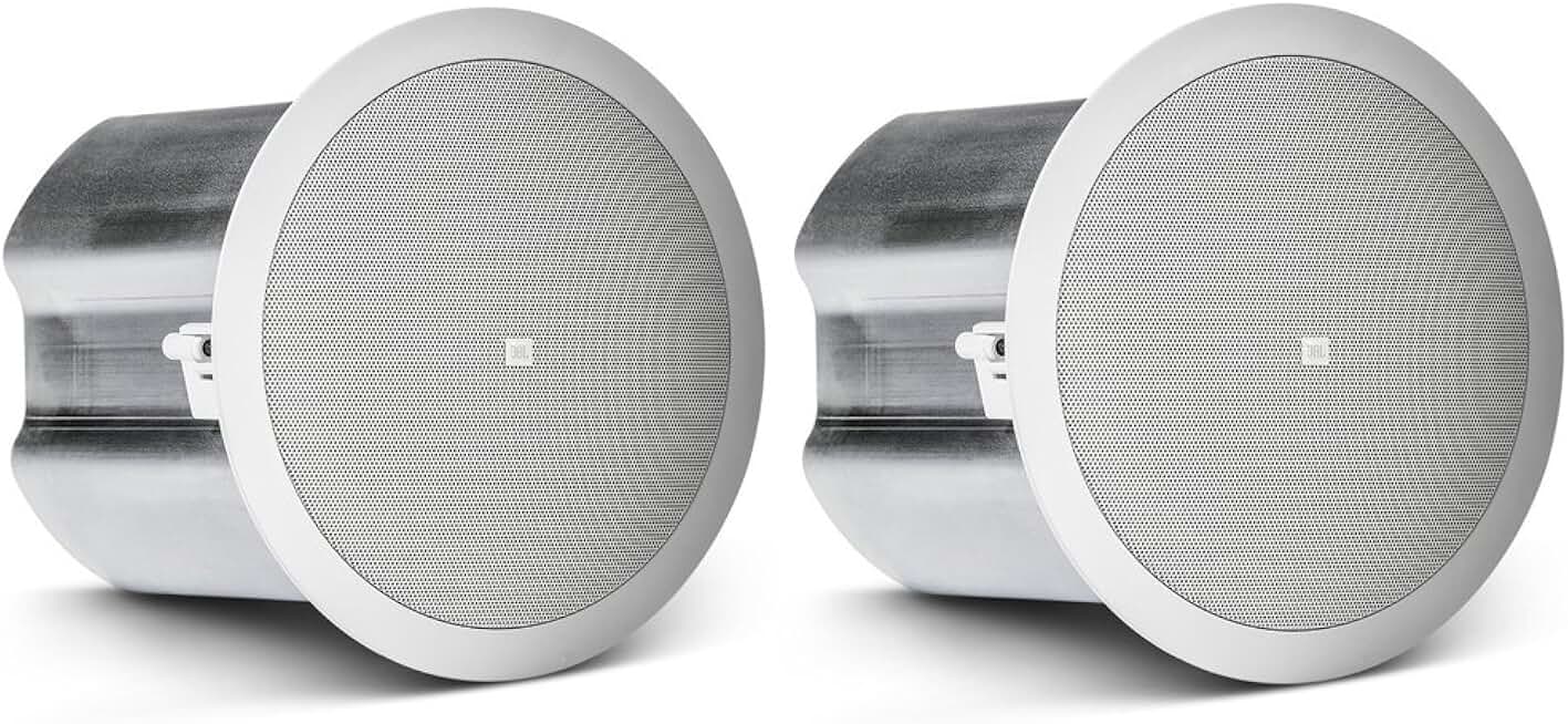 JBL Professional Control 16C/T Two-Way 6.5-Inch Coaxial Ceiling Loudspeaker, White, Sold as Pair