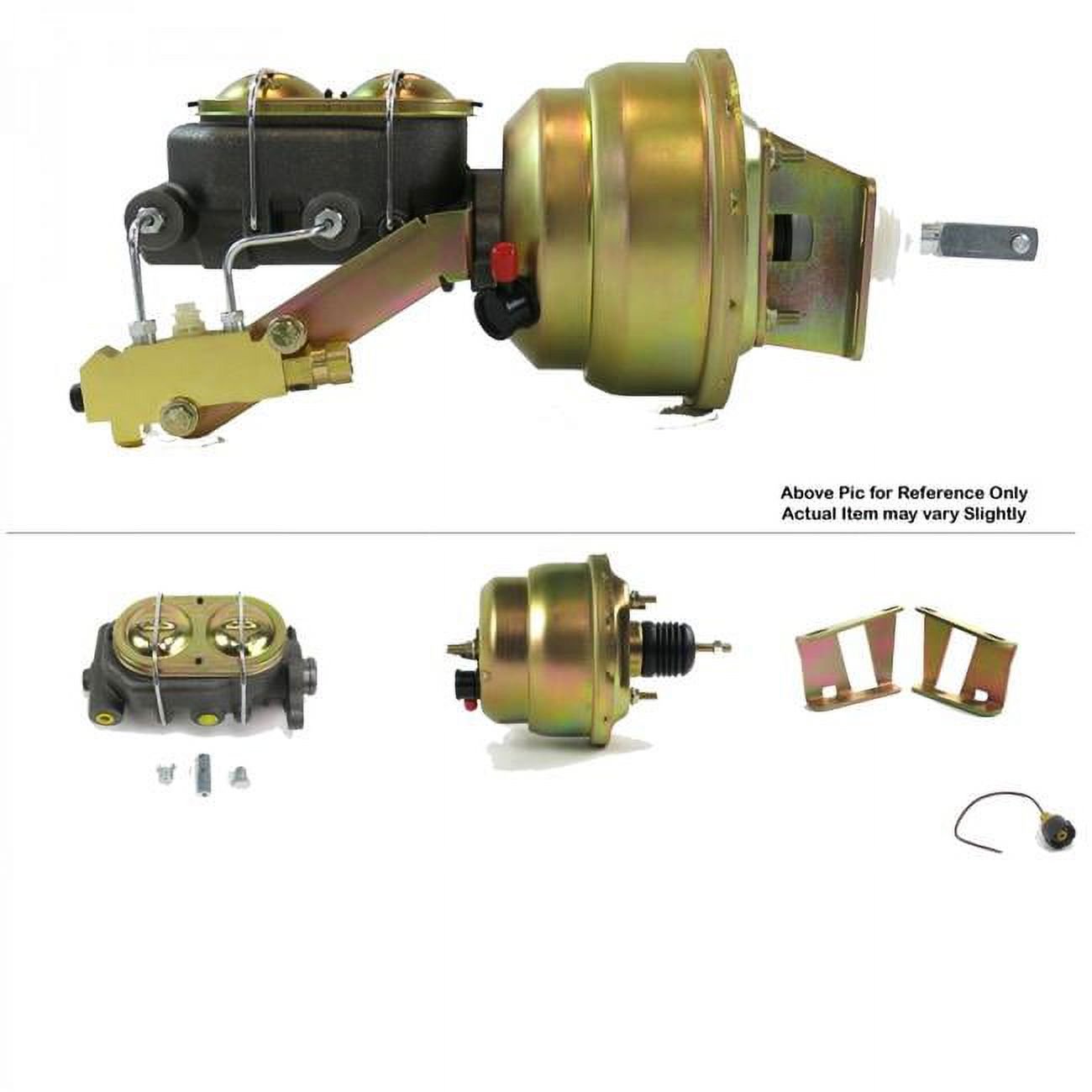 Helix Suspension Brakes & Steering 334714 1958-1964 Chevy Bel Air Firewall Mount Power 7 in. Dual Brake Booster Kit Disc & Drum