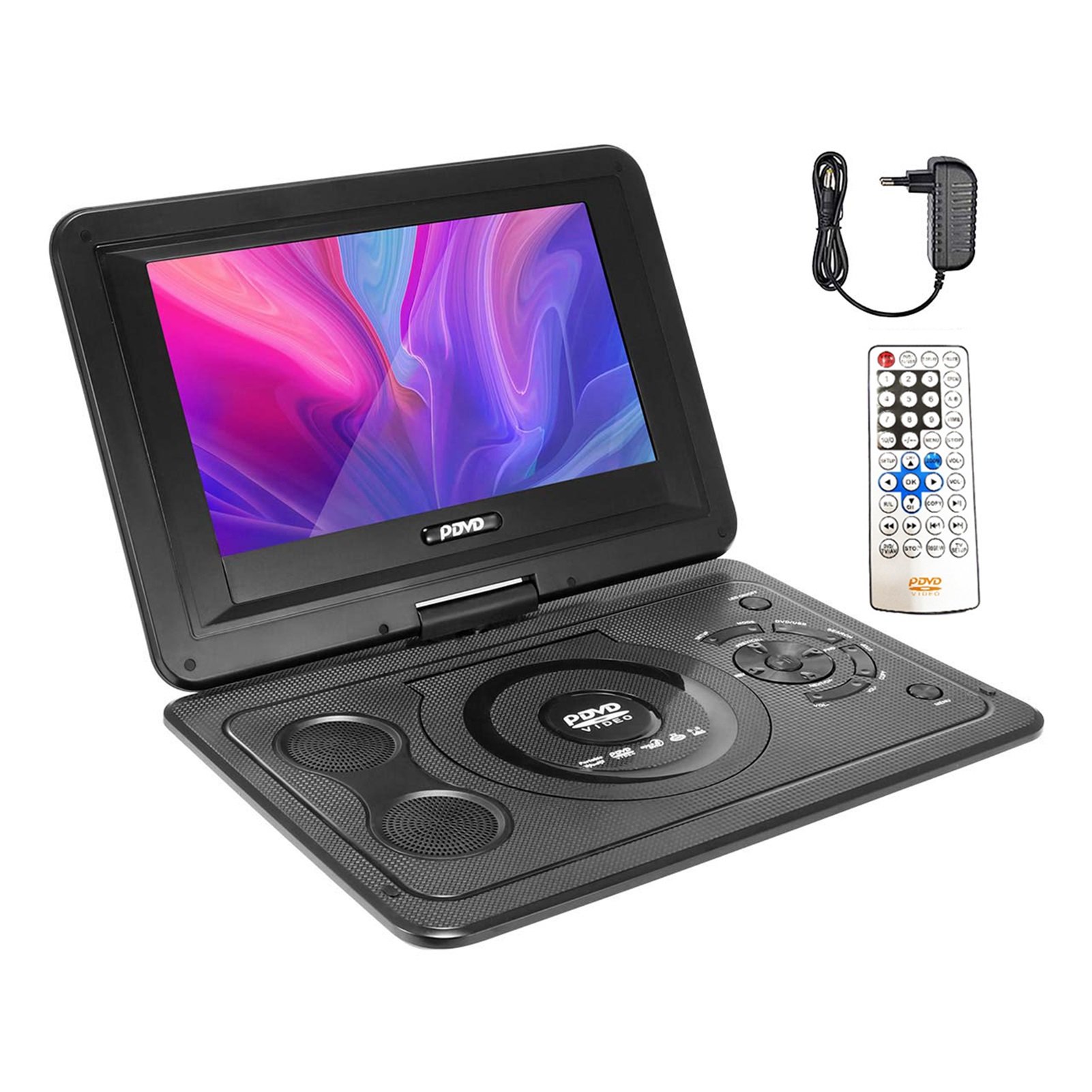13.9 Inch Portable DVD Player HD Analog TV FM Radio USB SD Card Game 16:9 Rotatable TFT LCD Screen For Car Home Office