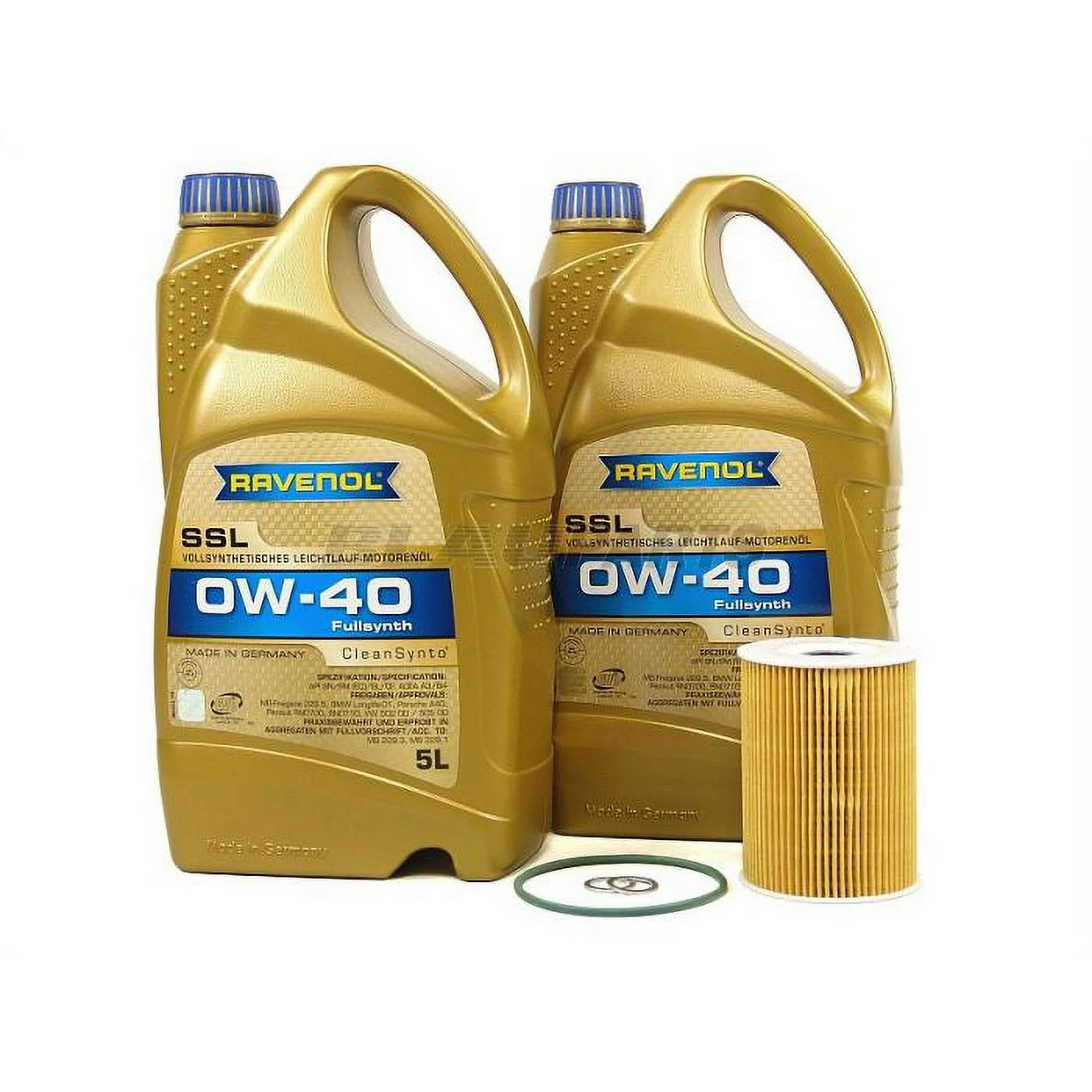 BLAU J1A7508-A Motor Oil Change Kit - Compatible with 2008-17 Porsche Cayenne w/ 8 Cylinder 4.8L Gasoline Engine - 0W40