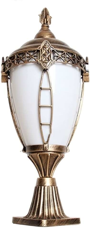Creative IP54 Waterproof Outdoor Aluminum Acrylic Pedestal Light Pillar Lamp Europen Fence Courtyard Community Column Lights E27 Landscape Garden Park Villa School Chapiter Lamp Lighting Lights