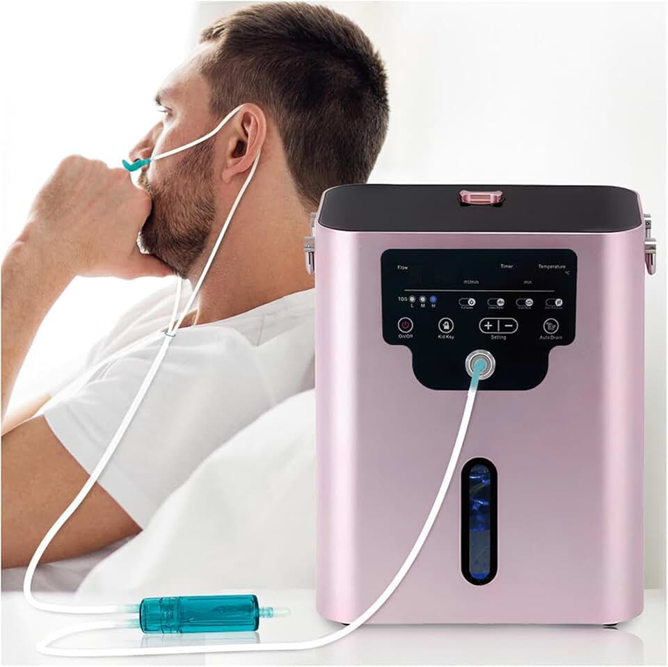 Hydrogen Inhalation Machine, HO-Separated 1800ml/min (1200 H+600 O) Dual-Port Inhaler, 99.996% High Purity H2 Generator, SPE/PEM Technology, for Home