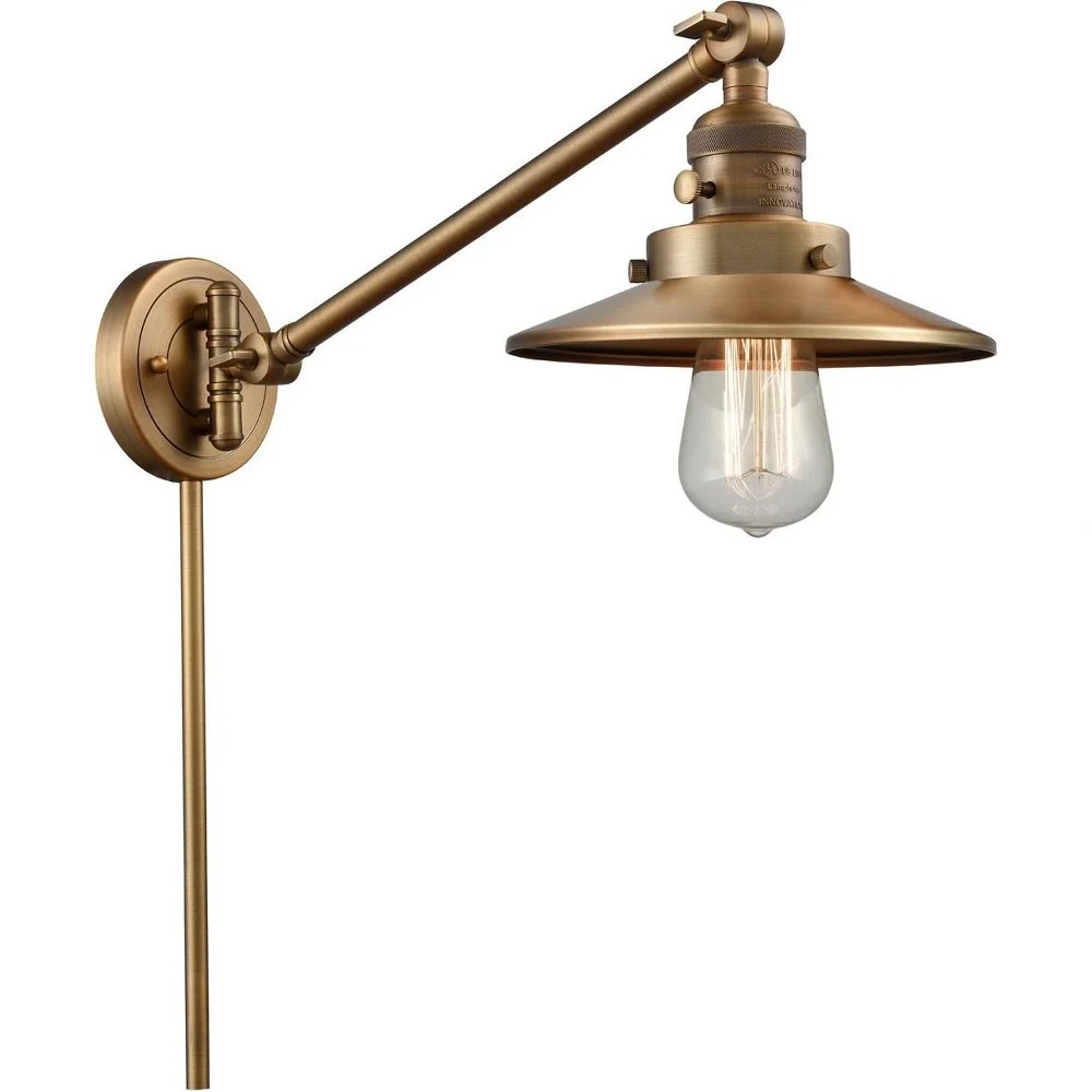 Innovations Lighting - Railroad-1 Light Swing Arm Wall Mount in Traditional
