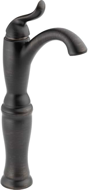 Delta Faucet Linden Vessel Sink Faucet, Bronze Bathroom Faucet, Single Hole Bathroom Faucet, Single Handle, Diamond Seal Technology, Venetian Bronze 794-RB-DST