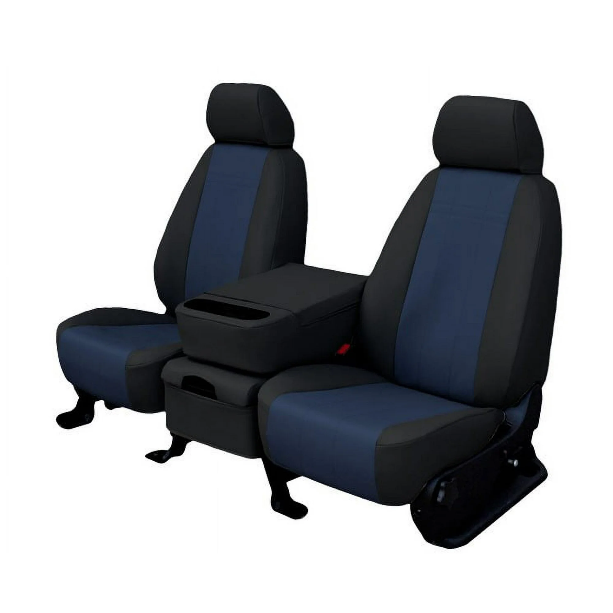CalTrend Front Buckets Faux Leather Seat Covers for 2007-2011 Toyota Yaris - TY429-04LB Blue Insert with Black Trim