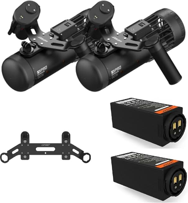 Lefeet S1 Pro Underwater Sea Scooter 4.2Mph Electric Jet Ski Propeller Scuba 40m Diving Motor Water Scooter Snorkel Equipment (Dual S1pro+Extra Batteries)