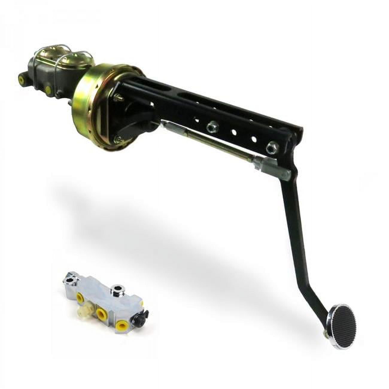 Helix Suspension Brakes & Steering  Universal Adjustable Firewall 8 in. Single Brake Pedal Kit Disc & Drum 3 in. Chrome Pad