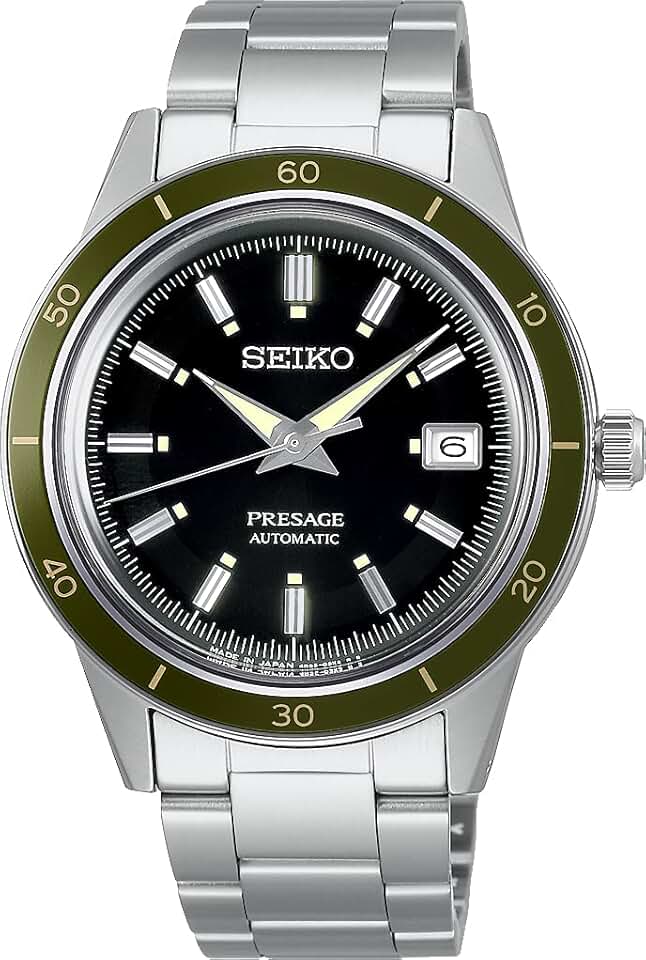 Seiko SRPG07J1 Style 60's Presage Automatic Watch, Made in Japan, Men's Wristwatch, Overseas Model, Bracelet Type