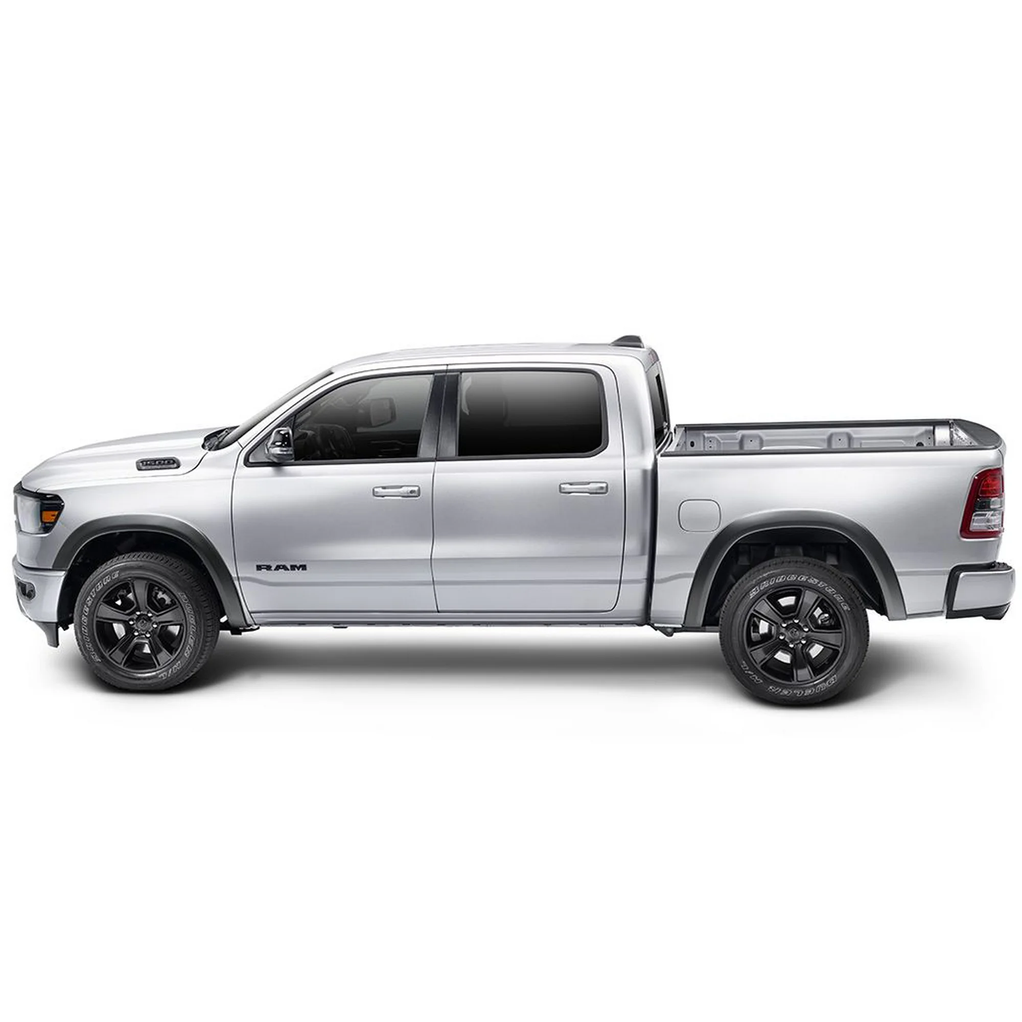 Bushwacker by RealTruck OE Style Factory Front & Rear Fender Flares | 4-Piece Set, Black, Smooth Finish | 50928-02 | Compatible with 2019-2022 Ram 1500 (Excludes Rebel & TRX Models)